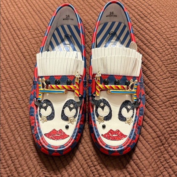 Tod's Shoes - Rare Tods x Anna Dello Russo Circus Gommino Loafers Sz. 36